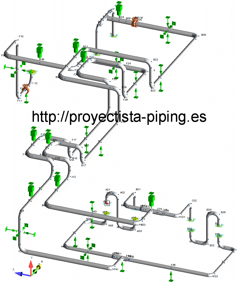 flexibilidad stress tuberias AutoPIPE piping
